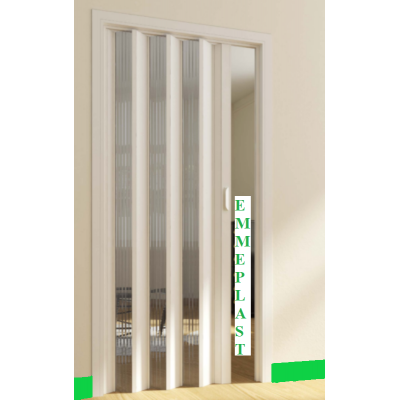 porta a soffietto semi trasparente