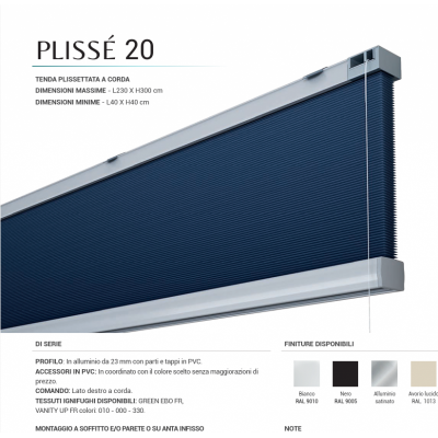 Tenda Plissettate oscuranti 25mm